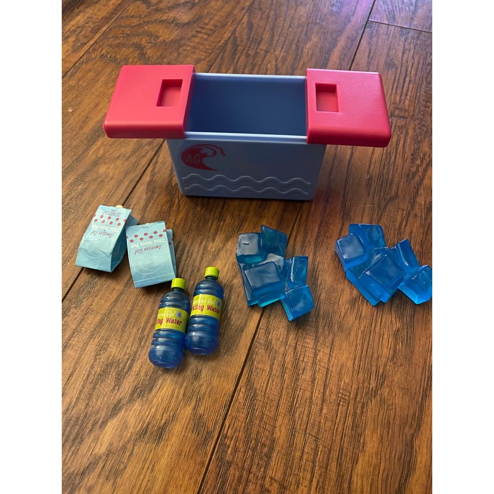 American Girl AG 2005 Cabana Cooler Water Bottles Ice & Popsicles & Water Glass